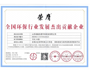 全國環保（bǎo）行業發展傑（jié）出貢獻企（qǐ）業